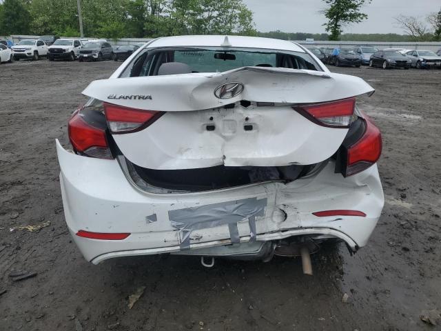 5NPDH4AE5FH640597 - 2015 HYUNDAI ELANTRA SE WHITE photo 6