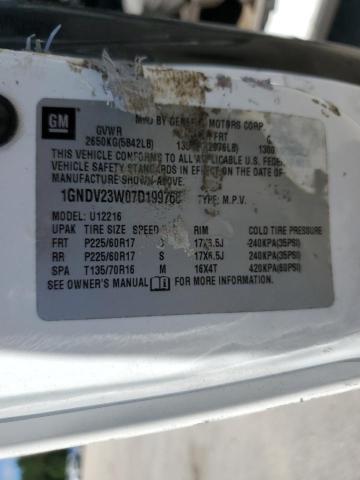 1GNDV23W07D199768 - 2007 CHEVROLET UPLANDER LS 白色 照片 14