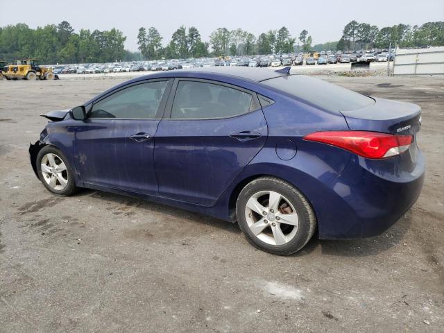 5NPDH4AE0DH329785 - 2013 HYUNDAI ELANTRA GLS BLUE photo 2