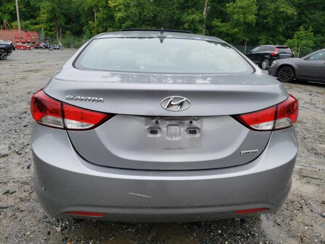 KMHDH4AE9DU566874 - 2013 HYUNDAI ELANTRA GLS GRAY photo 6