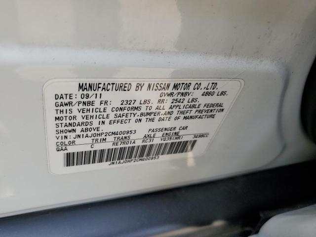 JN1AJ0HP2CM400953 - 2012 INFINITI EX35 BASE 白色 照片 14
