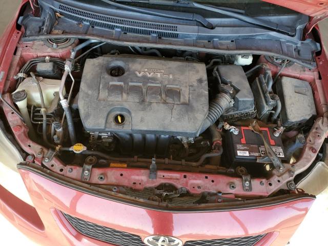 1NXBU4EE5AZ277225 - 2010 TOYOTA COROLLA BASE წითელი ფოტო 11