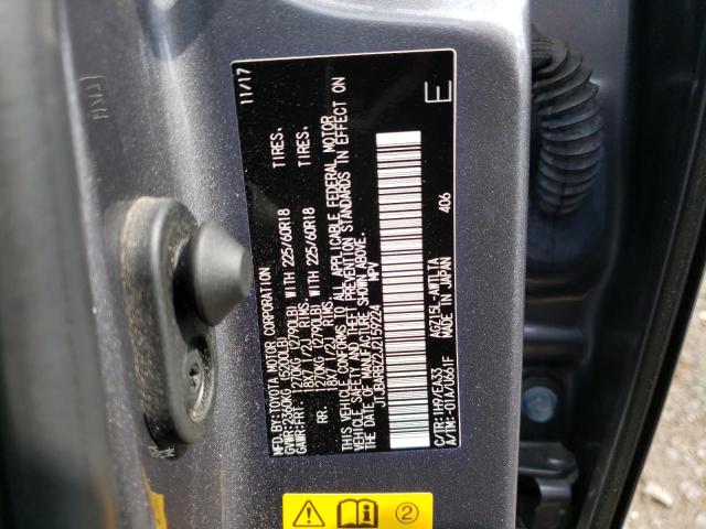 JTJBARBZ2J2159224 - 2018 LEXUS NX 300 BASE GRAY photo 13