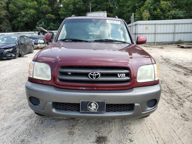 5TDZT34A53S158435 - 2003 TOYOTA SEQUOIA SR5 BURGUNDY photo 5