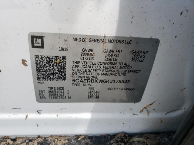 5GAERBKW6KJ178843 - 2019 BUICK ENCLAVE ESSENCE 白色 照片 13