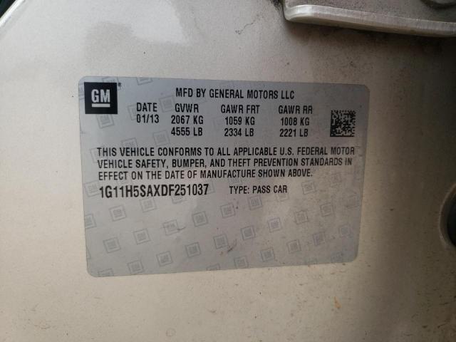 1G11H5SAXDF251037 - 2013 CHEVROLET MALIBU LTZ თაფლისფერი ფოტო 13