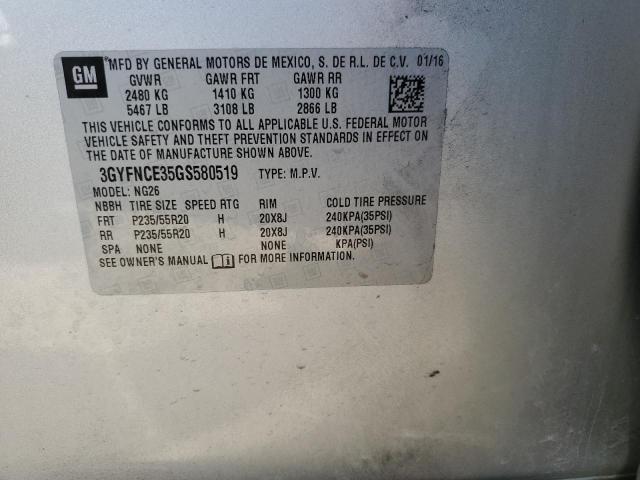 3GYFNCE35GS580519 - 2016 CADILLAC SRX PERFORMANCE COLLECTION თეთრი ფოტო 12