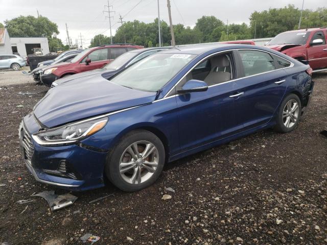 5NPE34AF8JH596938 - 2018 HYUNDAI SONATA SPORT BLUE photo 1