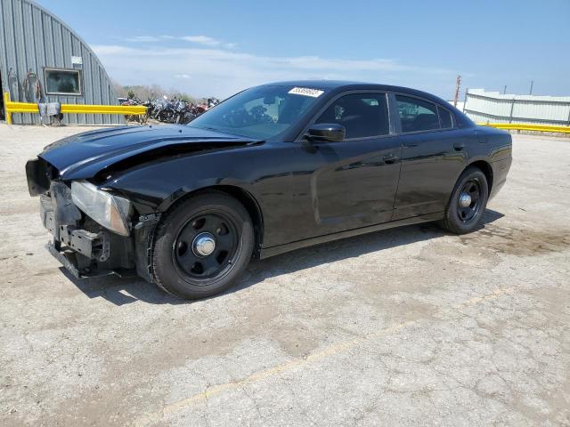 2C3CDXATXDH522112 - 2013 DODGE CHARGER POLICE BLACK photo 1