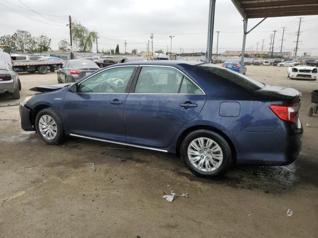 4T1BD1FK0EU113762 - 2014 TOYOTA CAMRY HYBRID BLUE photo 2