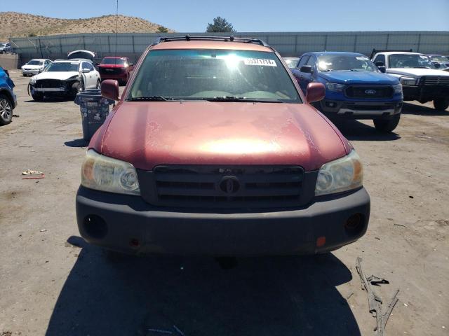 JTEDD21A050121252 - 2005 TOYOTA HIGHLANDER RED photo 5