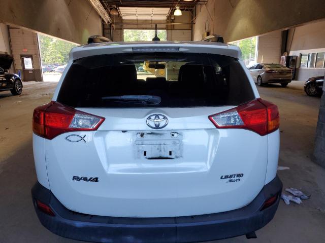 JTMDFREV0ED085642 - 2014 TOYOTA RAV4 LIMITED WHITE photo 6