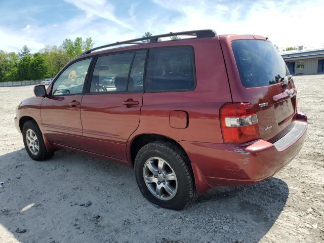 JTEHD21AX60040469 - 2006 TOYOTA HIGHLANDER RED photo 2