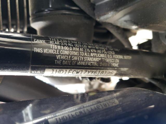 1HD1FCW17YY618125 - 2000 HARLEY-DAVIDSON FLHTCUI 双色 照片 10