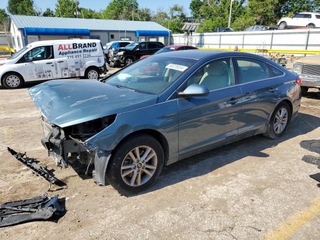 5NPE24AF7FH185007 - 2015 HYUNDAI SONATA SE TEAL photo 1