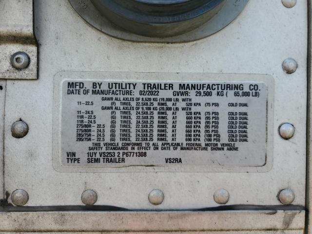 1UYVS2532P6771308 - 2023 UTILITY TRAILER WHITE photo 10