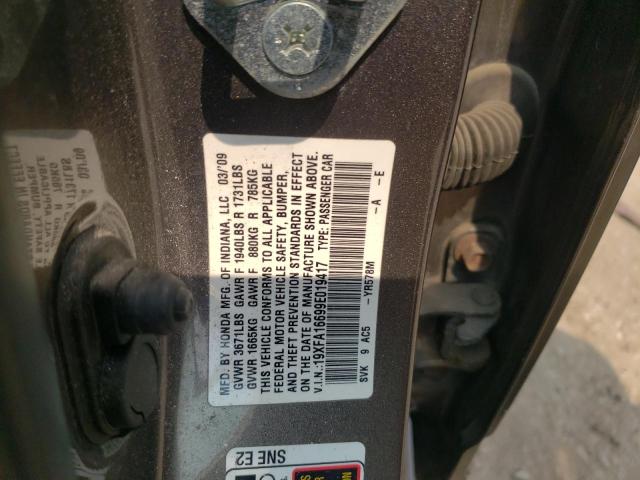 19XFA16699E019417 - 2009 HONDA CIVIC LX-S Boz foto 12