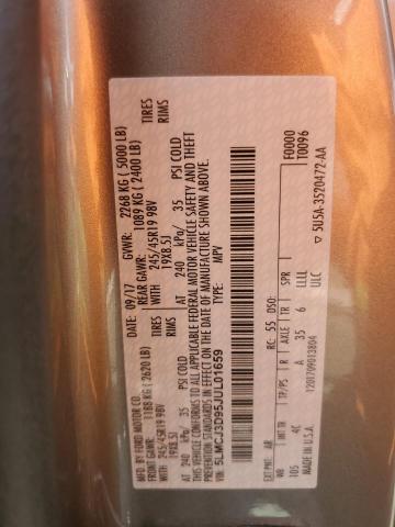 5LMCJ3D95JUL01659 - 2018 LINCOLN MKC RESERVE BEIGE photo 13