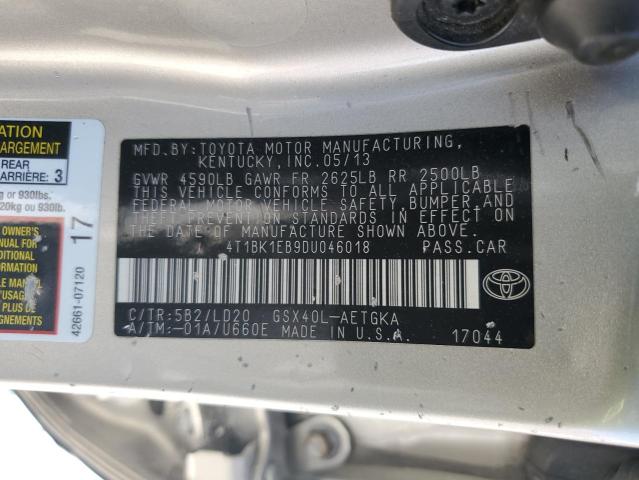 4T1BK1EB9DU046018 - 2013 TOYOTA AVALON BASE 棕色 照片 12