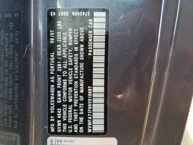 WVWFA71F68V016687 - 2008 VOLKSWAGEN EOS LUX 灰色 照片 12