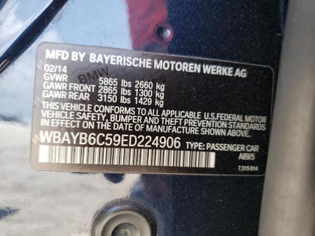 WBAYB6C59ED224906 - 2014 BMW 750I XDRIV XI BLUE photo 12