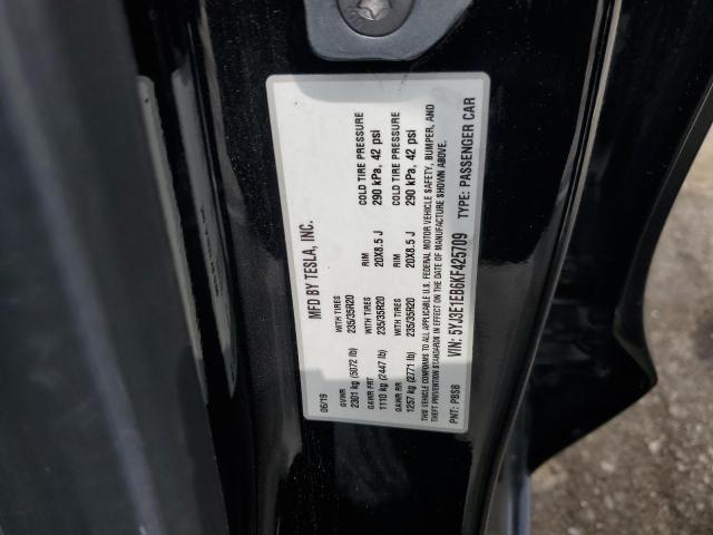 5YJ3E1EB6KF425709 - 2019 TESLA MODEL 3 BLACK photo 12