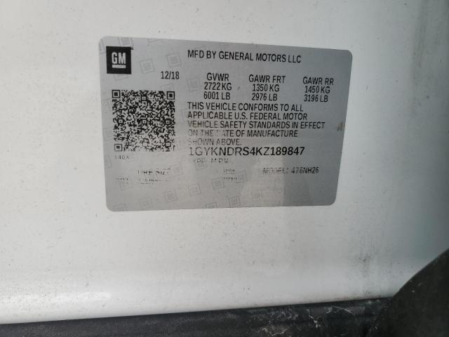 1GYKNDRS4KZ189847 - 2019 CADILLAC XT5 LUXURY Beyaz fotoğraf 14