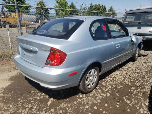 KMHCG35C35U340333 - 2005 HYUNDAI ACCENT GS BLUE photo 4