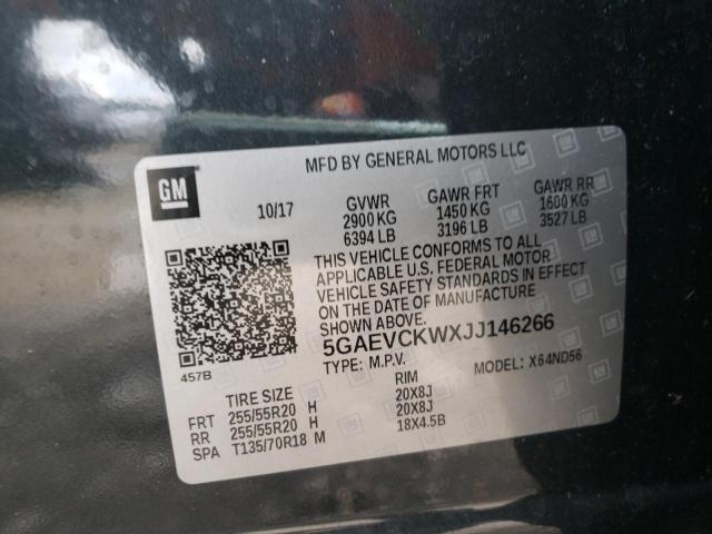 5GAEVCKWXJJ146266 - 2018 BUICK ENCLAVE AVENIR CHARCOAL photo 12