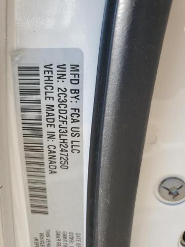 2C3CDZFJ3LH247250 - 2020 DODGE CHALLENGER R/T SCAT PACK WHITE photo 13