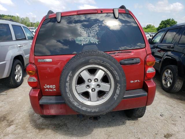 1J4GL38K85W647838 - 2005 JEEP LIBERTY RENEGADE RED photo 6