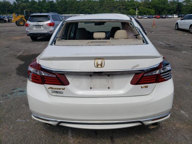 1HGCR3F05GA021394 - 2016 HONDA ACCORD EXL WHITE photo 6