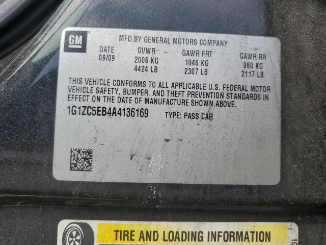 1G1ZC5EB4A4136169 - 2010 CHEVROLET MALIBU 1LT BLACK photo 12