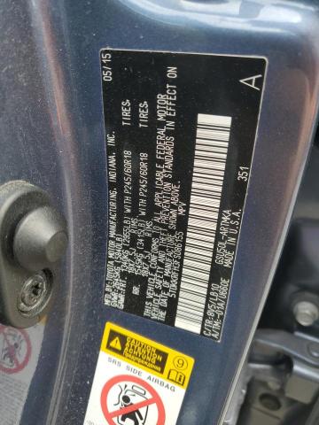 5TDKKRFH3FS086155 - 2015 TOYOTA HIGHLANDER XLE BLUE photo 13