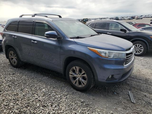 5TDKKRFH3FS086155 - 2015 TOYOTA HIGHLANDER XLE BLUE photo 4