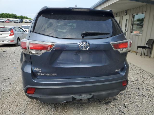 5TDKKRFH3FS086155 - 2015 TOYOTA HIGHLANDER XLE BLUE photo 6
