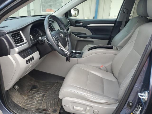 5TDKKRFH3FS086155 - 2015 TOYOTA HIGHLANDER XLE BLUE photo 7