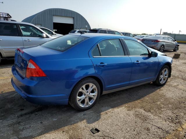 3FAHP0HA7CR283602 - 2012 FORD FUSION SE BLUE photo 3