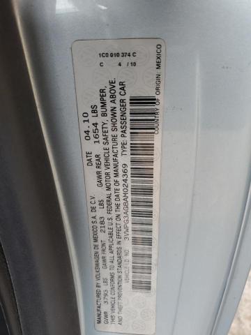 3VWPG3AG8AM024369 - 2010 VOLKSWAGEN NEW BEETLE BLUE photo 12