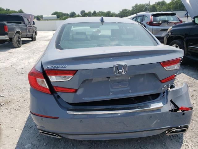 1HGCV2F91NA012807 - 2022 HONDA ACCORD TOURING BLUE photo 6