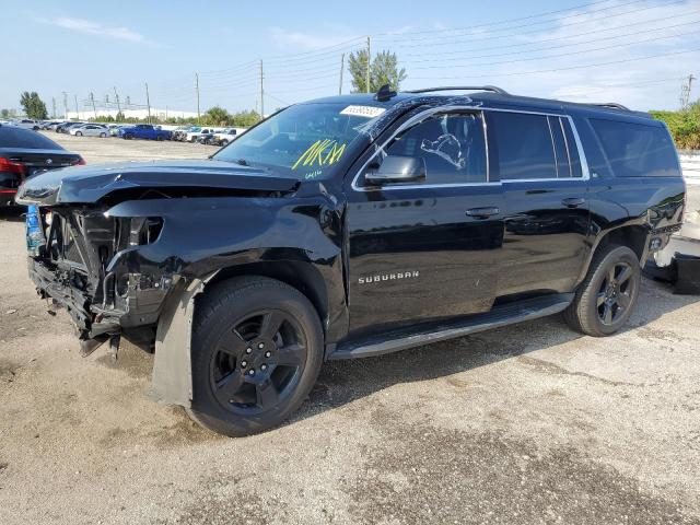 1GNSKHKC4JR356416 - 2018 CHEVROLET SUBURBAN K1500 LT BLACK photo 1