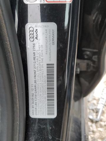 WAUHGAFC2CN095350 - 2012 AUDI A6 PRESTIGE BLACK photo 12