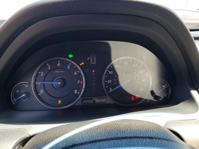 5J6TF2H59CL008344 - 2012 HONDA CROSSTOUR EXL BURGUNDY photo 9