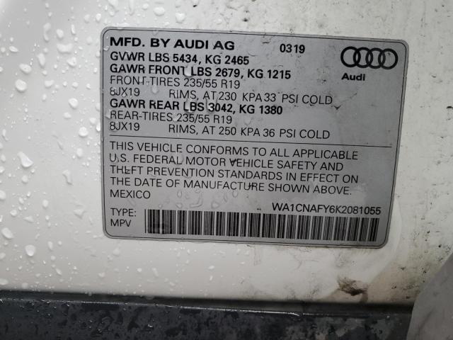 WA1CNAFY6K2081055 - 2019 AUDI Q5 PRESTIGE 白色 照片 13