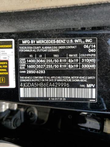 4JGDA5HB6EA429996 - 2014 MERCEDES-BENZ ML 350 4MATIC BLACK photo 13