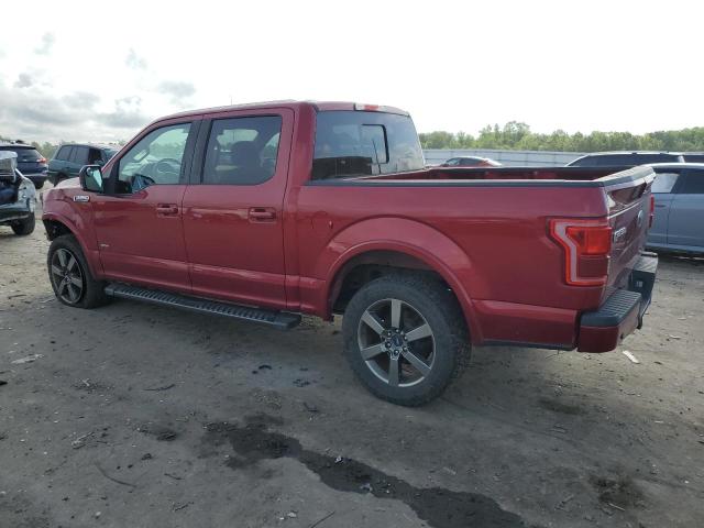 1FTEW1EG3FFC71561 - 2015 FORD F150 SUPERCREW RED photo 2