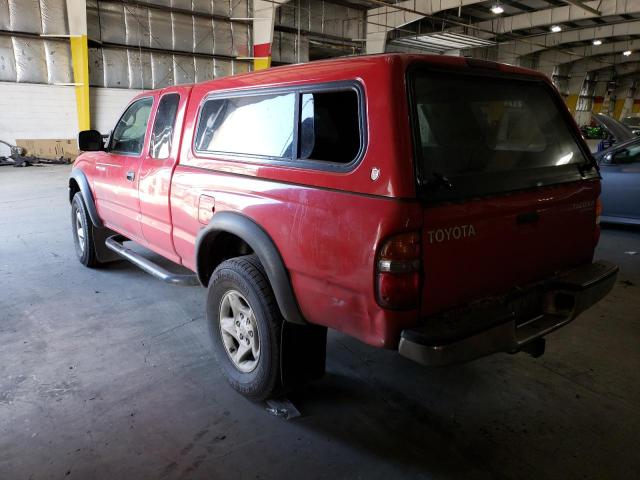5TESM92N24Z307394 - 2004 TOYOTA TACOMA XTRACAB PRERUNNER RED photo 2