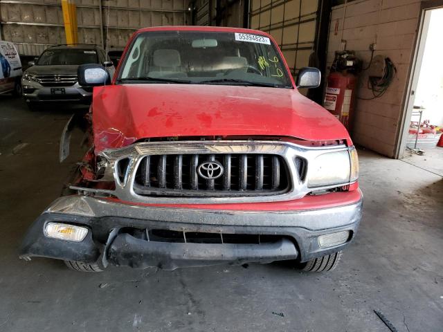 5TESM92N24Z307394 - 2004 TOYOTA TACOMA XTRACAB PRERUNNER წითელი ფოტო 5