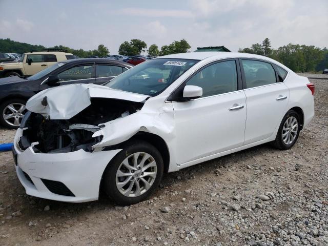 3N1AB7AP7KY312864 - 2019 NISSAN SENTRA S WHITE photo 1