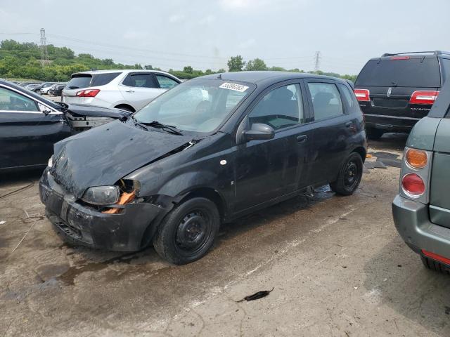 KL1TD66647B703994 - 2007 CHEVROLET AVEO BASE BLACK photo 1